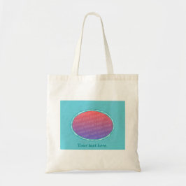 Turquise Aqua Oval Ram Lägg till bild Tote bags Tygkasse