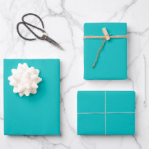 Turquise Aqua Solid Färg Wrapping Pappra Lakan