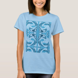 Turquise Aqua Swirling Mosaic Mediterranean look T Shirt