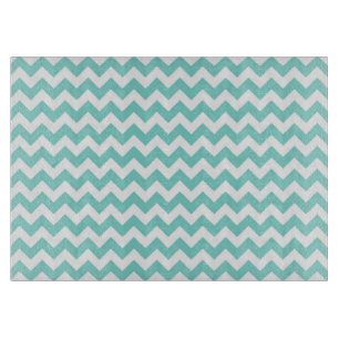 Turquise Aqua White Chevron Zig Zag Mönster