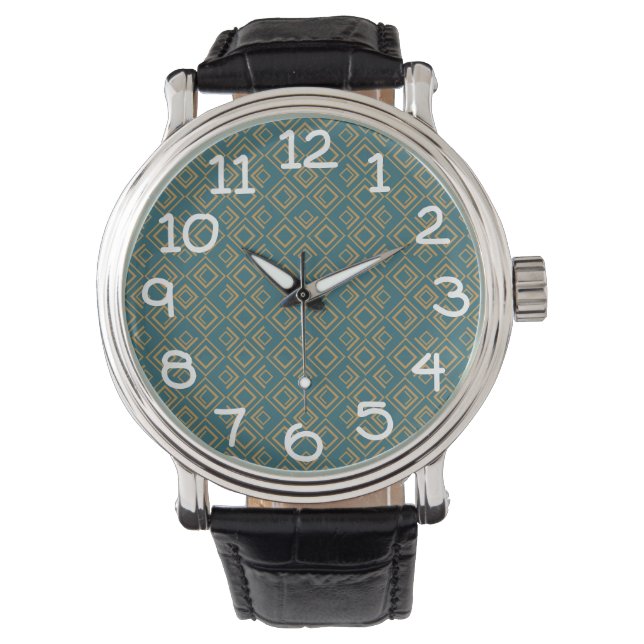 Turquise Art Deco Armbandsur (Framsida)