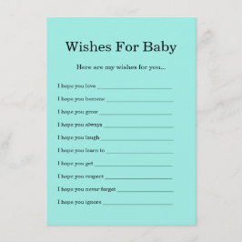 Turquise Baby & Co. Önskemål för Baby Tilläggskort