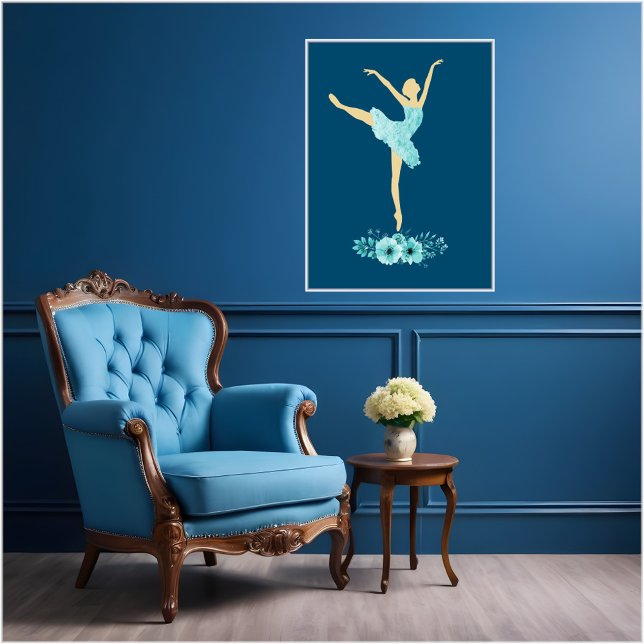Turquise Ballerina Poster (Skapare uppladdad)
