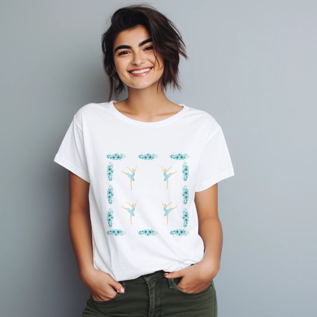 Turquise Ballerina T Shirt (Skapare uppladdad)