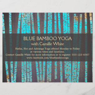 Turquise Bamboo Yoga Nature Health Spa Wood Reklamblad