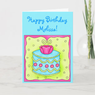 Turquise Birthday Card med turkos kummel Kort