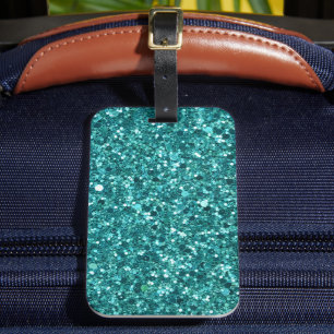 Turquise Bling, gnistra och glitter Bagagebricka