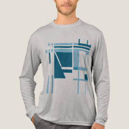Turquise Blue Geometric Abstrakt MCM-inspirerad T Shirt