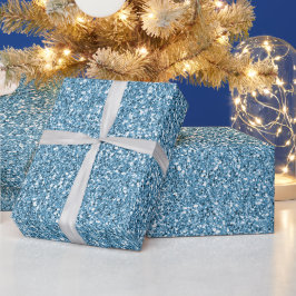 Turquise Blue Glitter Presentpapper