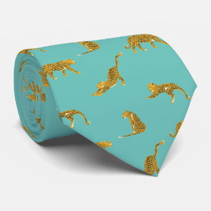Turquise Blue Guld Leopard Slips