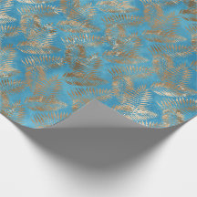 Turquise Blue Guld Tropical Löv