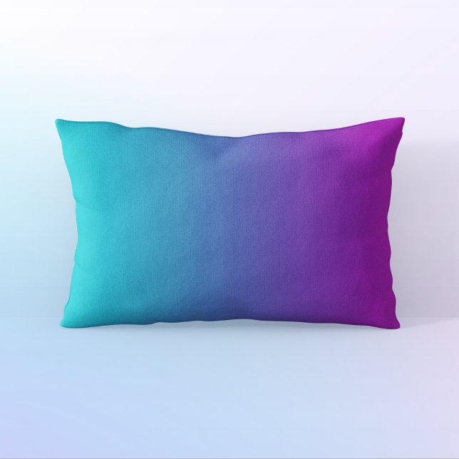 Turquise Blue Lila Gradient Lumbarkudde (Skapare uppladdad)