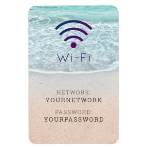 Turquise Blue Ocean Beach Wi-Fi-tecken Magnet