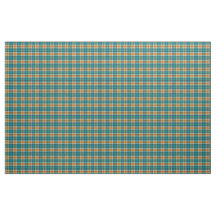 Turquise Blue och Gult Guld Tartan Play