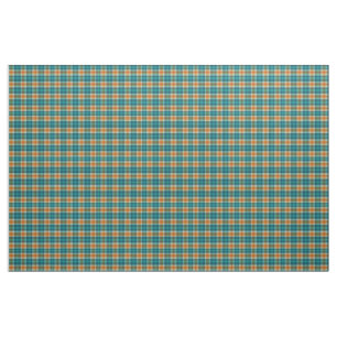 Turquise Blue och Gult Guld Tartan Play Tyg