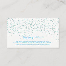 Turquise Blue och White Bröllop Confetti Mönster