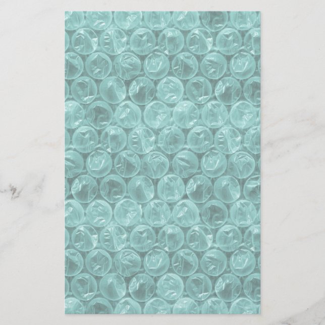 Turquise bubble wrap mönster brevpapper (Framsida)