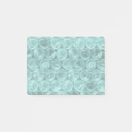 Turquise bubble wrap mönster post-it block