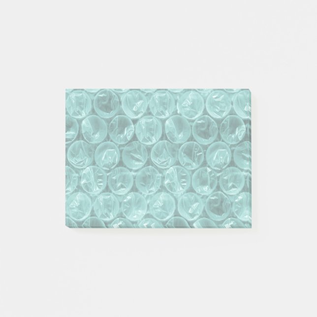 Turquise bubble wrap mönster post-it block (Framsida)
