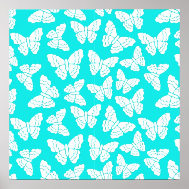 Turquise butterflies Poster (Framsidan)