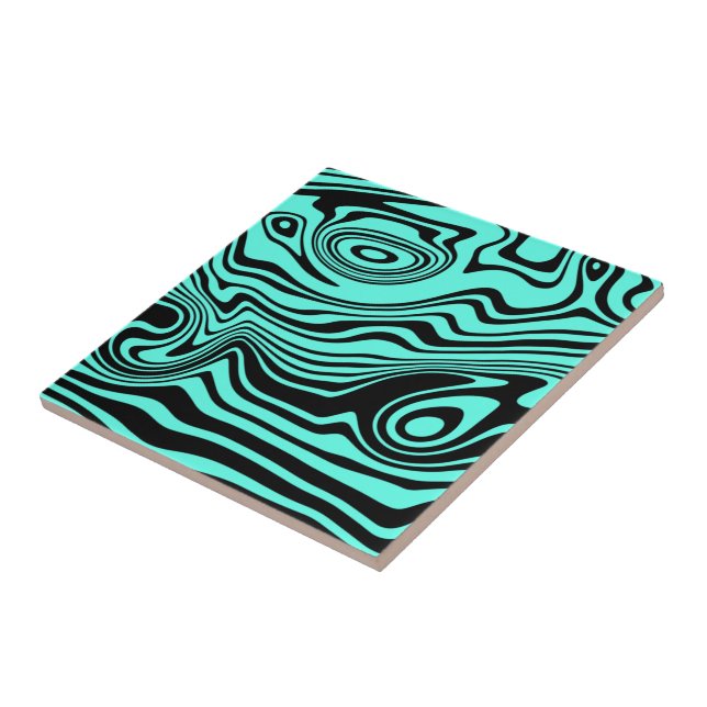 Turquise Ceramic Tile Vågar - Välj Färg Kakelplatta (Sidan)