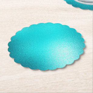 Turquise Chic Aqua Blue Underlägg Papper
