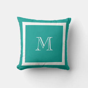 Turquise Classic Monogram Dekorativ kudde