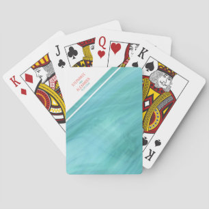 Turquise Coral Bröllop Casinokort