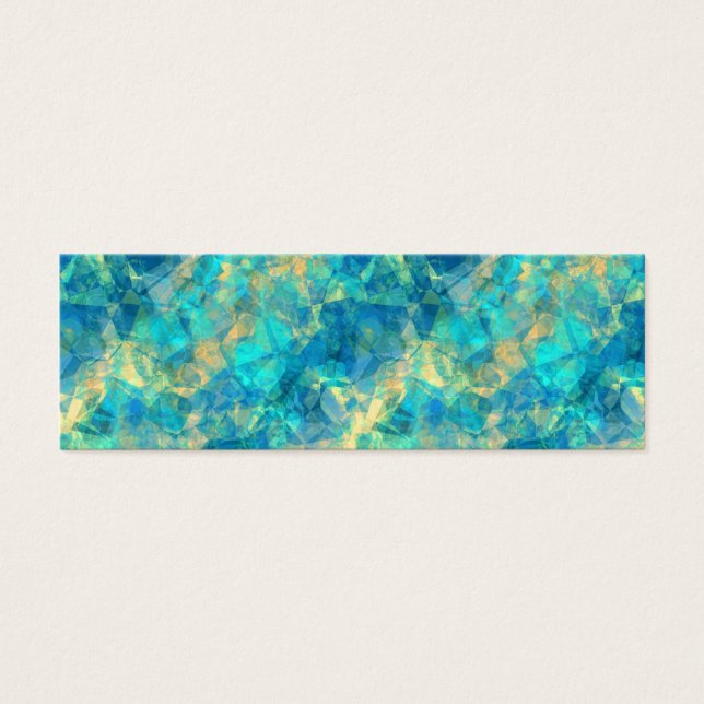 Turquise Crumpled Struktur Litet Visitkort (Framsidan)