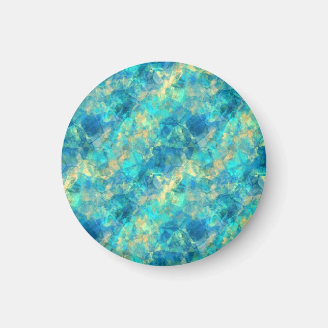 Turquise Crumpled Struktur Magnet (Framsidan)