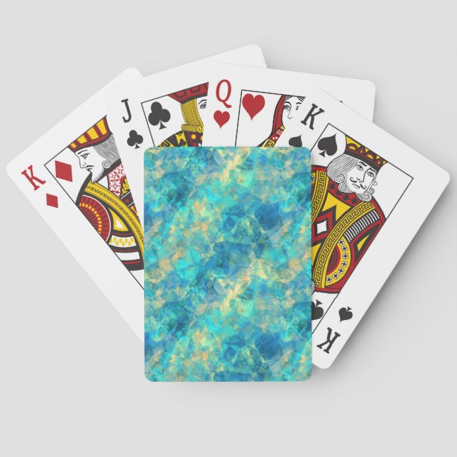 Turquise Crumpled Struktur Spelkort (Baksidan)