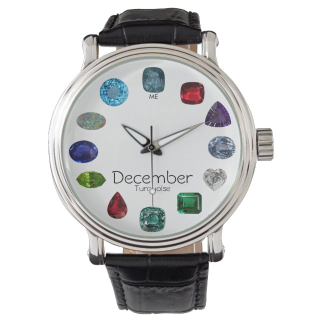 Turquise, december Birthstone Armbandsur (Framsida)