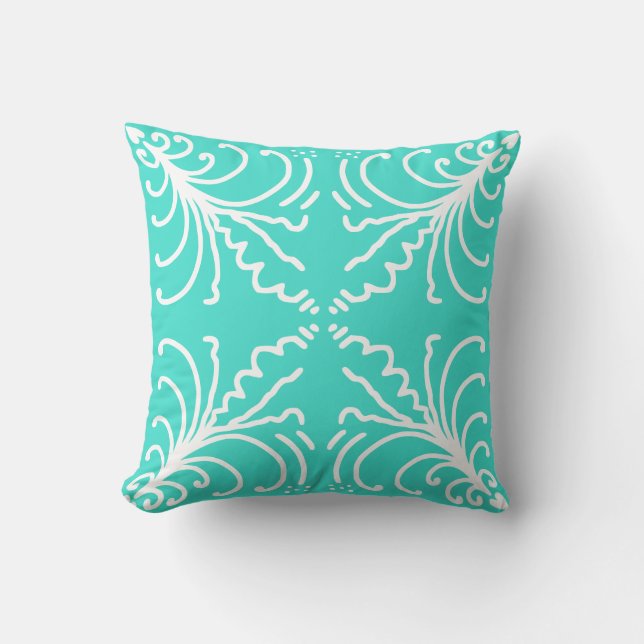 Turquise deco kudde (Framsida)