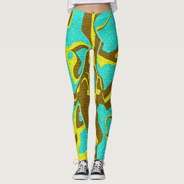 Turquise Design Leggings