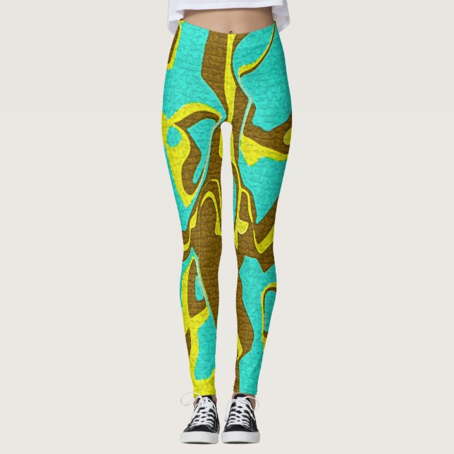 Turquise Design Leggings (Framsida)