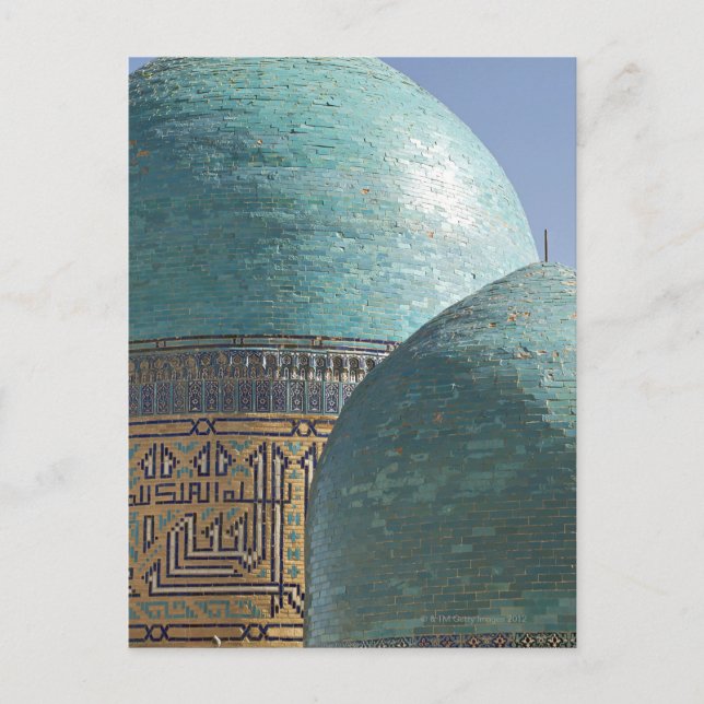 Turquise domes, Shahr i Zindah mausoleum Vykort (Framsida)