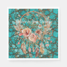 Turquise Dream Catcher Pappersservett