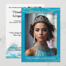 Turquise Dream Skönhetstävling Autograph Card QR-k