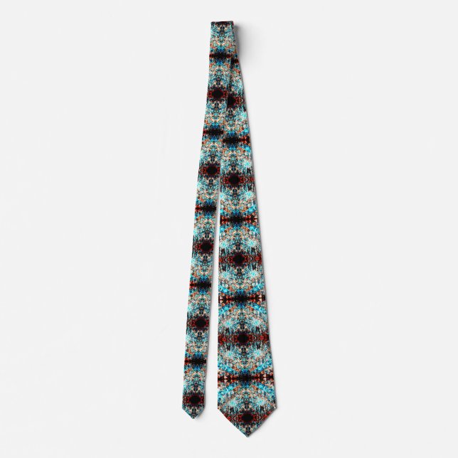 Turquise Färg Burst Neck Tie Slips (Baksida)