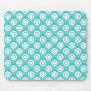 Turquise Funky Flower Mousepad Musmatta