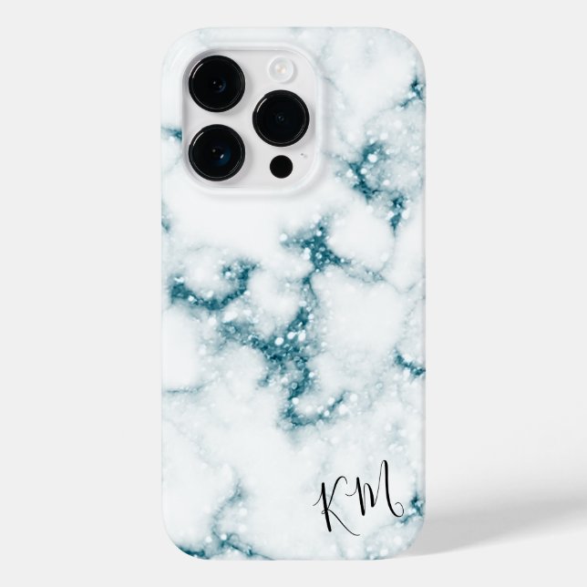 Turquise Glitter Marble Personlig (Baksida)