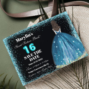 Turquise Glitter Princess Extravaganza Ballgown Spara Datumet