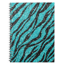 Turquise Glitter Zebra tryck