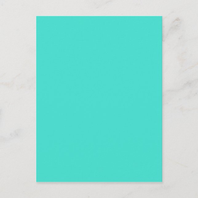 Turquise Grönt-Blue Solid Färg Vykort (Framsida)