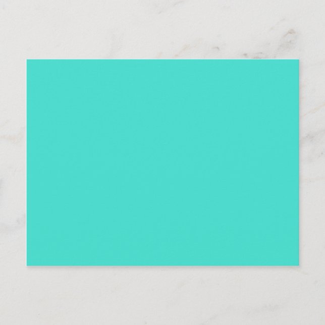 Turquise Grönt-Blue Solid Färg Vykort (Framsida)