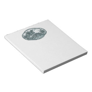 Turquise Grönt Dragon Medallion Anteckningsblock