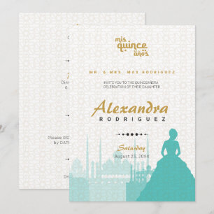 Turquise & Guld Arabian Quinceañera Photo