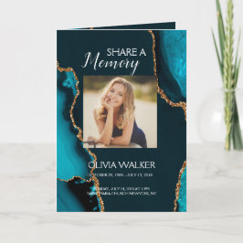 Turquise & Guld-begravningsprogrammet Program