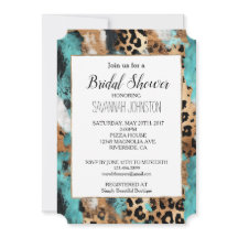 Turquise Guld Black Leopard