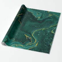 Turquise guld marbling-design